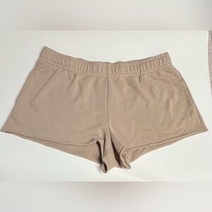 WOMENS PLUS SIZE SLEEP PJ JAMMY SHORTS Cream Shorts XL